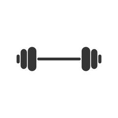 Dumbbell icon on transparent background.