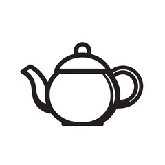 Teapot line icon.Ceramic teapot outline vector icon. Symbol, logo illustration. Vector graphics
