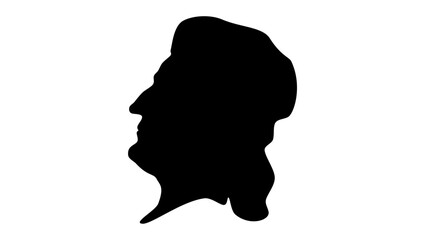 Edward IV of England, black isolated silhouette