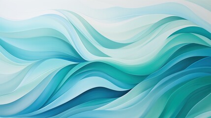 Obraz premium peaceful abstract landscape with soft, undulating waves in varying shades of blue, designed to evoke a sense of calm and tranquility through its gentle flow and serene pattern