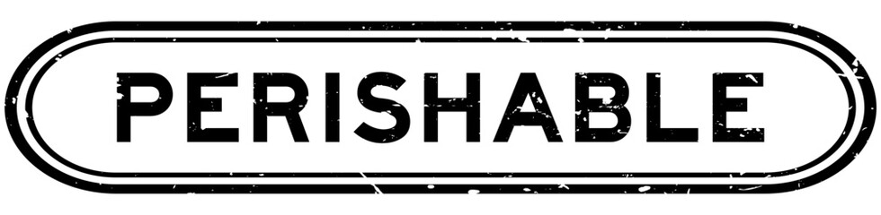 Fototapeta premium Grunge black perishable word rubber seal stamp on white background