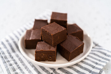 Homemade plain fudge