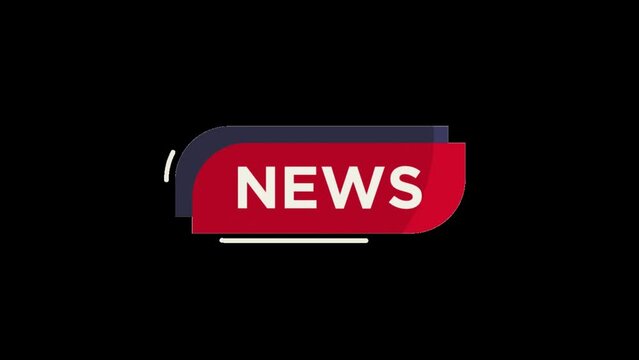 Animated news icon background, logo symbol, social media 