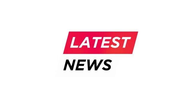 Animated latest news icon background, logo symbol, social media