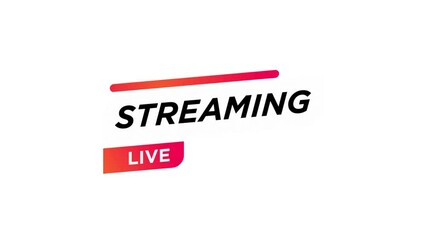 Animated Streaming Live icon background, logo symbol, social media