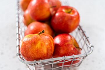 Red apples in the basket