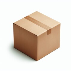 cardboard box isolated on white