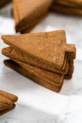 Christmas gingerbread cookies with royal icing