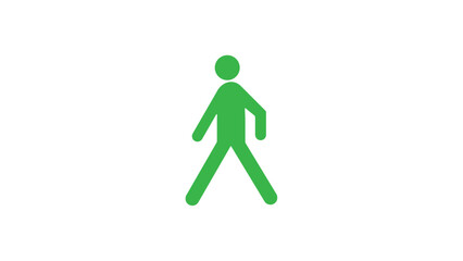 Walking man. Vector icon