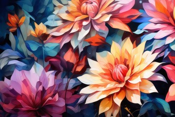 Obraz premium bouquet of flowers created with generative AI software