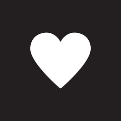 Heart icon vector. Love sign symbol vector. Heart vector icon illustration isolated on black background