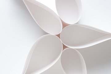 abstract white paper background design featuring loops