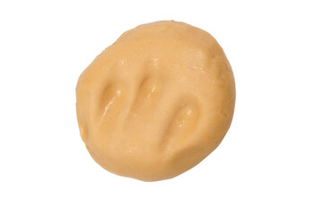 Raw dough isolated on a white background.