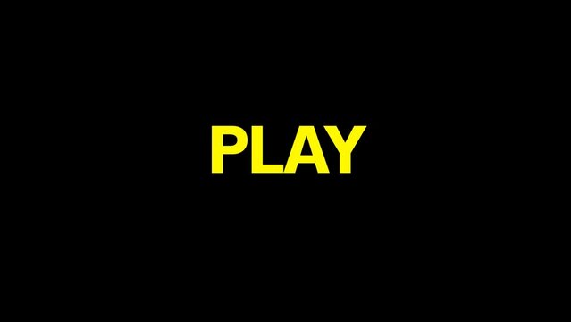 text animation title play transaparent background