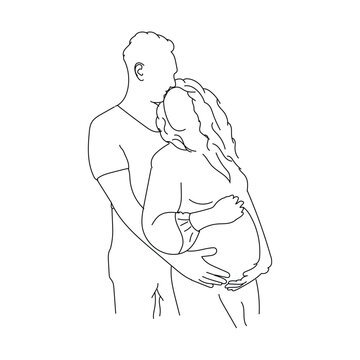 recommend clip art: Couple line art design 