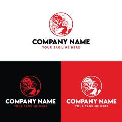 Horror Tree logo design template