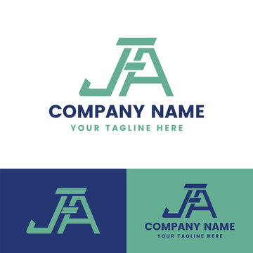 JFA initial letter logo design template