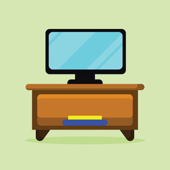 TV table icon. Subtable to place on furniture, interior, etc.