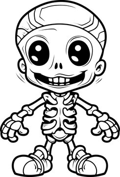 Skeleton horror vector image