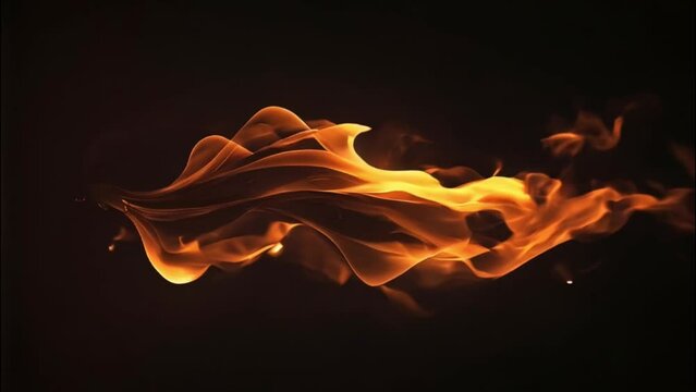 burning flames Fuego, fondo negro, hd