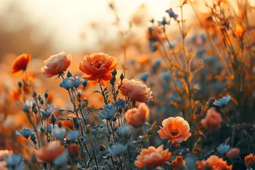 Gardinen poppy field in the morning © esp2k