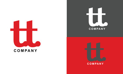 Minimal and unique TT tt letter logo for business and corporate identity and branding.