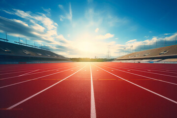 Scenic Blue Sky at Running Field