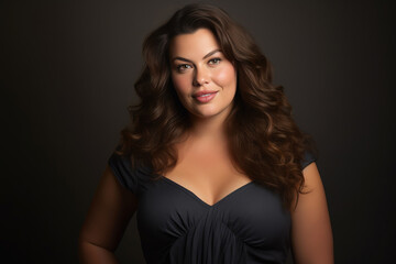 Naklejka premium Elegant Poetess: Author and Speaker, 35, in Stage Portrait