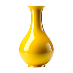 Yellow Vase Isolated on Transparent Background