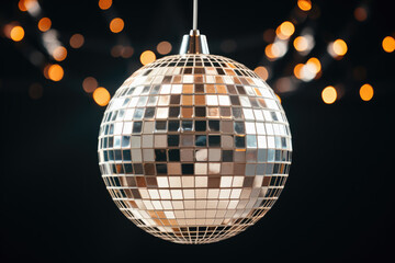 Obraz premium Bright shiny mirror disco ball