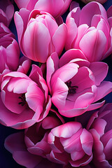 Fototapeta premium Pink tulips floral flowers background