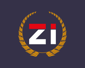 zi Letter Initial Logo Design Template Vector Illustration in 2024