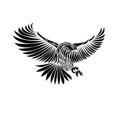 Obraz premium silhouette of an eagle image in PNG format