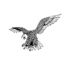 silhouette of an eagle image in PNG format