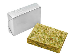 Brühwürfel und Hintergrund transparent PNG cut out  Soup Cube