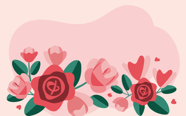 Valentine's day, women's day, spring abstract background poster with copy space. Good for postcards, email header, wallpaper, banner, events, covers, advertising, and more.