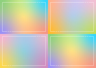Obraz premium four option gradient set. gradient backgrounds