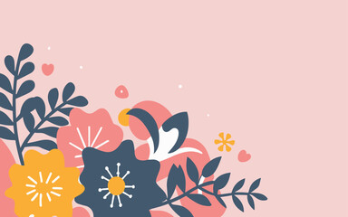 Valentine's day, women's day, spring abstract background poster with copy space. Good for postcards, email header, wallpaper, banner, events, covers, advertising, and more.