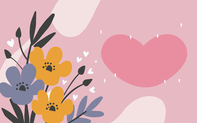 Valentine's day, women's day, spring abstract background poster with copy space. Good for postcards, email header, wallpaper, banner, events, covers, advertising, and more.