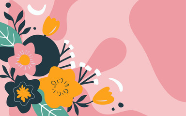 Valentine's day, women's day, spring abstract background poster with copy space. Good for postcards, email header, wallpaper, banner, events, covers, advertising, and more.