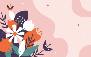 Valentine's day, women's day, spring abstract background poster with copy space. Good for postcards, email header, wallpaper, banner, events, covers, advertising, and more.