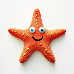 A Happy Starfish with Beautiful Blue Eyes