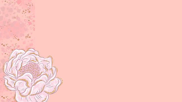 stylized flowers - antique  -  pink colours, stylized graphics for the holidays, ideal for greeting cards - birthday  postcard	