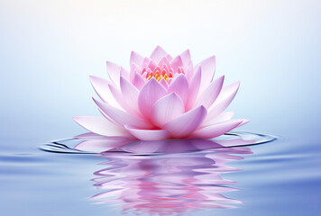 Pink Beauty Floating on Calm Waters