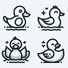 Fototapeta premium duck and ducklings