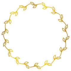Simple gold leaves frame