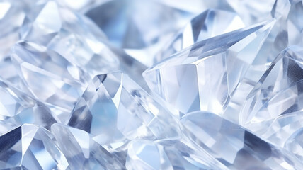 white diamond, ice looking gemstones, for jewelry and luxury advertising, pure transparent gems