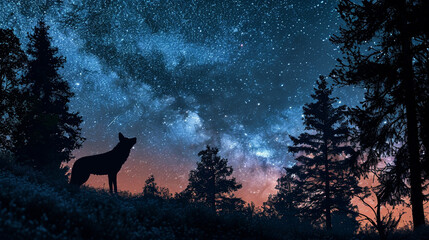 Night sky free from light pollution for nocturnal animals, AI Generated