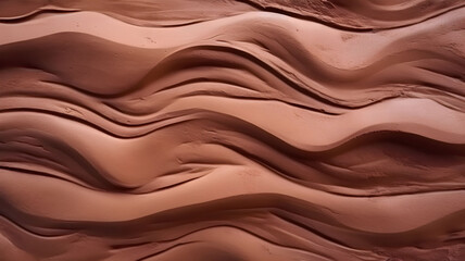 big waves of dirt, brown ground and sand, dune desert and beach pattern, close-up shot of nature, summer, close-up shot of sand texture