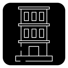  building glyph icon